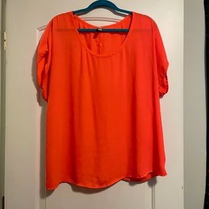 Lightweight neon pink blouse